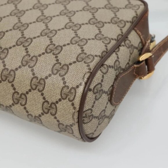 GUCCI GG Supreme Web Sherry Line Bag PVC Beige Gold 56 02 087 Auth ar13365 - Picture 13 of 16